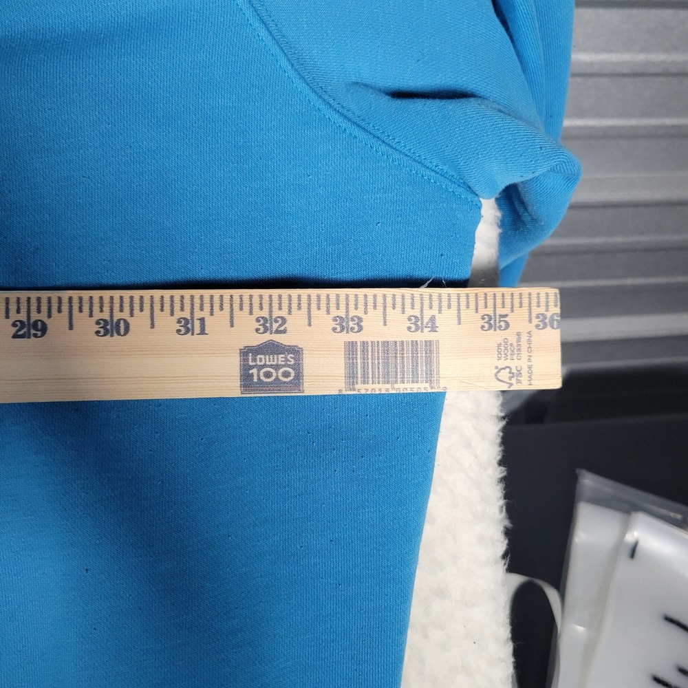 Amazon Essentials Zip Hoodie Mens 6XLT Blue French Terry Big Tall Long Sleeve - Picture 4 of 16